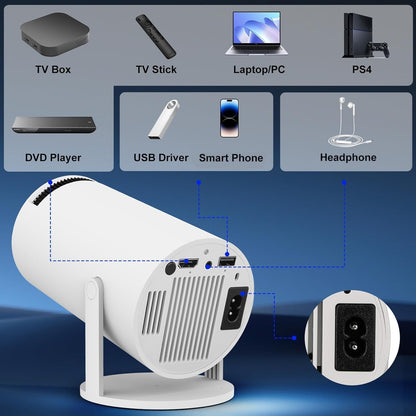 Mini Projector, 1080p Full HD