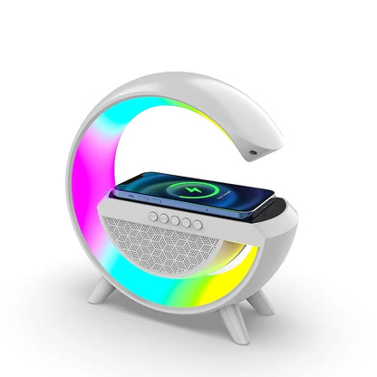G-Shape Multi-functional Wireless Charger Lamp with Bluetooth Speaker