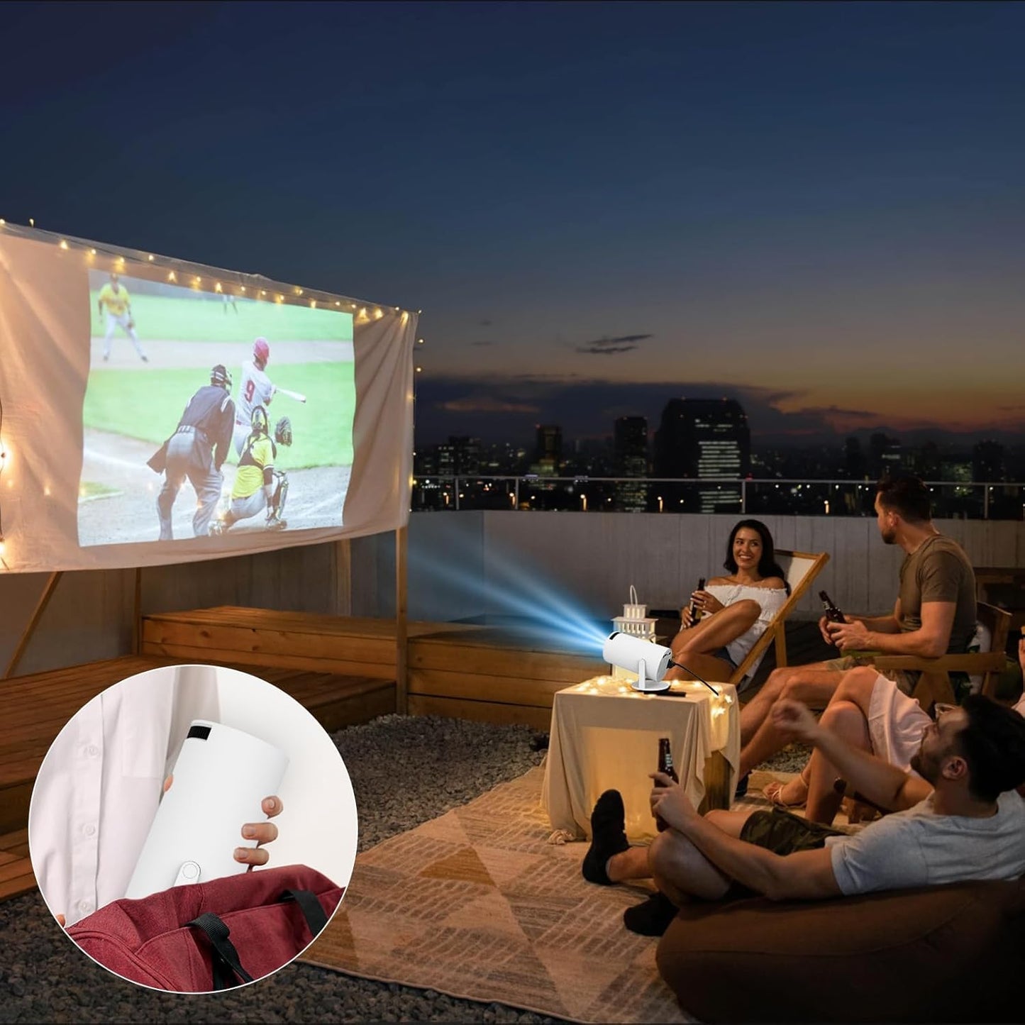 Mini Projector, 1080p Full HD