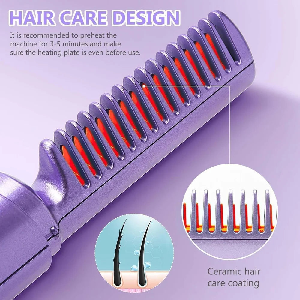 Rechargeable Hair Comb Straightener